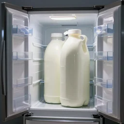 stock photo of a refrigerator that holds a thousand gallons of milk
