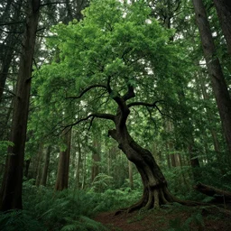 a living moving tree in a dense forest, fantasy, highly detailed, art by greg rutkowski