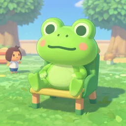 froggy chair, chair frog, frog chair, cute, animal crossing, official fanart behance hd artstation by Jesper Ejsing, by RHADS, Makoto Shinkai and Lois van baarle, ilya kuvshinov, rossdraws