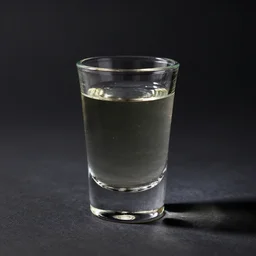 glass of prismatic liquid, commercial shot, studio light, dark background