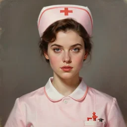 perfectly - portrait of a beautiful female nurse netflix character, 8 0 s movie poster style, intricate, highly detailed, digital painting, loose brush strokes, realistic shaded lighting, artstation, concept art, smooth, sharp focus, illustration, realism, oil painting, unreal engine 5, 8 k, art by peter mohrbacher and sam spratt