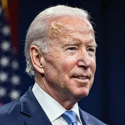 A portrait en dentelle of Joe Biden,