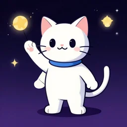 cat in space, retro, 8 0 s