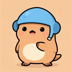 character design of cute platypus, cartoon style