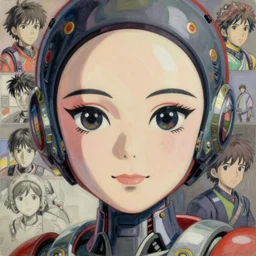 prompt : portrait of cyborg painted in miyazaki color style drawn by katsuhiro otomo and takato yamamoto, inspired by fables, china doll face, smooth face feature, intricate oil painting, high detail, sharp high detail, manga and anime 2 0 0 0