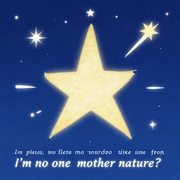 lord, tell me where did you get that strange idea from? in pieces, they left no room for me, i'm no one i'm sagittarius, i'm a star so wouldn't you take the day off, mother nature?