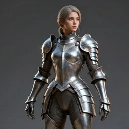 a highly detailed sculpt of athletic girl in armor, concept art, cinematic light, featured on artstation, octane render, path tracing, sharp focus, 4 k