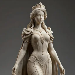 a sculpture of akase akari, unreal engine 5 render, elegant, majestic, royal, aesthetic, very detailed texture