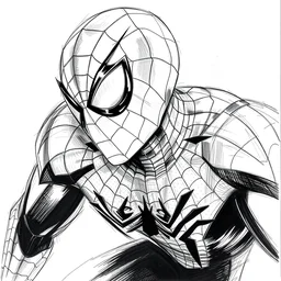 photorealistic, hyperdetailed, sketch of spider - man, by todd mcfarlane, by steve ditko, by john romita jr.
