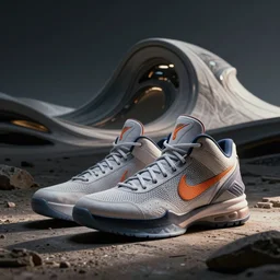 retro futuristic Nike Lebron sneakers by syd mead and Zaha Hadid