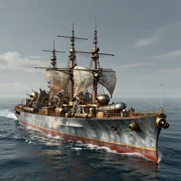 steampunk battleship