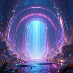 portal to another dimension, magnificent, epic, neon, highly detailed, beautiful lighting, fantasy landscape, trending on artstation