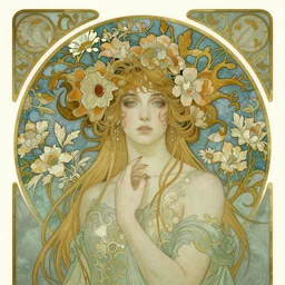 terror of the deep, beautiful and ominous ethereal portrait, art nouveau, fantasy, intricate flower designs, elegant, highly detailed, sharp focus, art by artgerm and greg rutkowski and wlop