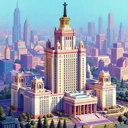 impressive government headquarters, scifi city backdrop, cityscape from 2 2 8 8, beautiful detailed pixelart by albertov, intricate details, beautiful, dithered gradients, volumetric lighting, cgsociety, artstation, smooth, sharp focus, 2 d illustration, by greg rutkowski, amazing art by dan mumford