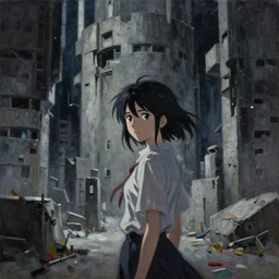 baroque oil painting of anime key visual environment concept art of anime a tan girl with black hair in toronto, concrete brutalist dark fantasy, rule of thirds, cinematic lighting, fake hidden detail, trending on pixiv fanbox, acrylic palette knife and brush, style of makoto shinkai studio ghibli genshin impact jamie wyeth james gilleard greg rutkowski