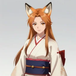 A professional anime portrait of Ssunbiki as a beautiful woman with fox ears wearing a kimono from Skyrim, by a professional manga illustrator, Stanley Artgerm Lau, WLOP, Rossdraws, James Jean, Andrei Riabovitchev, Marc Simonetti, and Sakimichan, trending on artstation