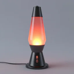 a ray - traced 3 d render of a 1 9 8 0's lava lamp