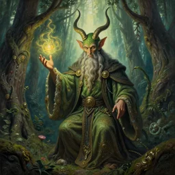 an ultradetailed portrait of robin williams dressed as an djinn druid, casting nature magic, old growth forest, d & d, fantasy, intricate, elegant, highly detailed, digital painting, matte, sharp focus, illustration, god rays, art by john collier and albert aublet and krenz cushart and artem demura and alphonse mucha