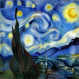 An explosion in the style of Van Gogh