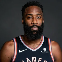 Portrait of Rick Ross as James Harden