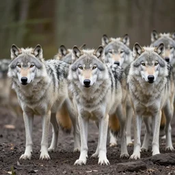 a photograph of a pack of wolves by thomas rousset
