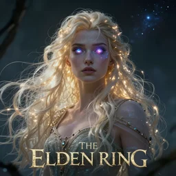 beautiful cinematic fantasy poster, a beautiful princess like a disney princess hybrid with flowing illuminated hair, beautiful glowing galaxy eyes, wideshot ultrawide angle epic scale, hybrid from The Elden Ring and art direction by Darius Zawadzki ;by artgerm; wayne reynolds art station; cinematic quality character render; low angle; ultra high quality model; production quality cinema model;