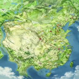 treasure map of a realm, highly detailed, smooth, sharp focus, artstation, illustration by makoto shinkai and moebius and jean giraud