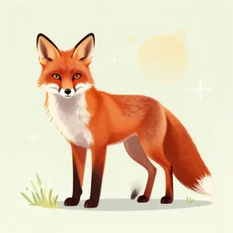 red fox illustration