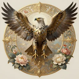 symmetry!! portrait of a hybrid robot eagle, floral! horizon zero dawn machine, intricate, elegant, highly detailed, ray tracing, digital painting, artstation, concept art, smooth, sharp focus, illustration, art by artgerm and greg rutkowski and alphonse mucha, 8 k
