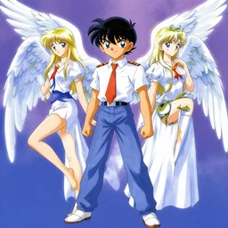 angels, by tezuka, trending on artstation