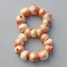 An onion ring figure of eight, infinite, 8, Shape of the number 8