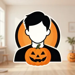 male 🎃, 2 d symmetrical logo, design, vector art, digital art, portrait, 4 k, 8 k, sharp focus, smooth, illustration, room, concept art