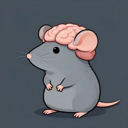 a cartoon of a brainwashed rat