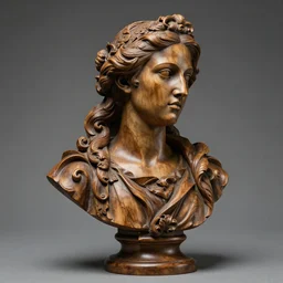 high intricate bust of an tracer carved from wood in baroque style, studio light, maria panfilova, andrea savchenko, mike kime, ludovic plouffe, qi sheng luo, oliver cook, trending on artstation