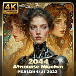 hyperrealist portrait of a 2 0 4 4 cyborg female, by jeremy mann and alphonse mucha, fantasy art, photo realistic, dynamic lighting, artstation, poster, volumetric lighting, very detailed faces, 4 k, award winning