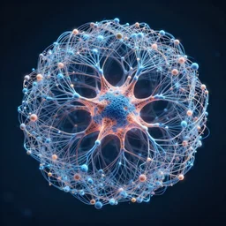 nanoscopic neural network, artists rendition, trending on artstation