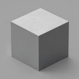 an artistic render of a grey cube