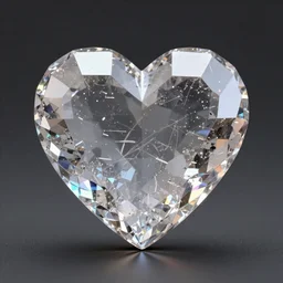 crystallized cubed heart, 8k, detailed, very detailed