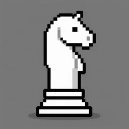a pixel art knight in the shape of a knight chess piece, made by kazuma kujo, trending on artstation