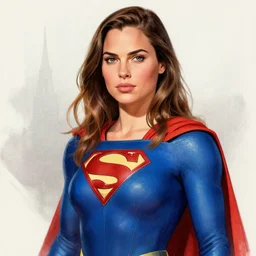 a potrait of gal gadot as supergirl. by rembrandt 1 6 6 7, illustration, by victor antonov razumov