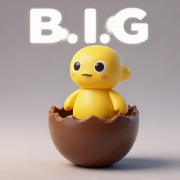 the notorious b. i. g. as a kinder surprise toy popping out of a chocolate egg, shaded lighting poster by magali villeneuve, artgerm, jeremy lipkin and michael garmash, rob rey and kentaro miura style, trending on art station
