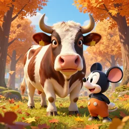 epic professional digital art of 🐄🐭!!!!!!!!!🍁, best on artstation, cgsociety, wlop, cosmic, epic, stunning, gorgeous, much detail, much wow, masterpiece W 1024