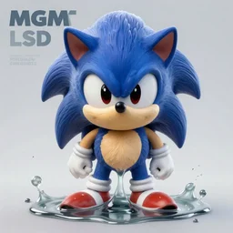 sonic portrait of surreal, sharp, detailed professional, high quality airbrush art MGMT album cover of a liquid dissolving LSD DMT sonic the hedgehog surfing through fractal tunnels, purple checkerboard background, 1990s 1992 Sega Genesis video game album cover