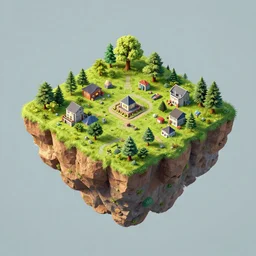 isometric island in the sky, isometric invironment, 3d art, amazing detail, artstation, concept art