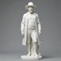 a photograph of a very detailed renaissance sculpture of walter white in a hat standing in times square, made by michelangelo, from the distance, hyper detailed, sharp focus, 8 k resolution, ray tracing