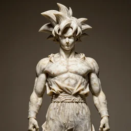 roman sculpture of goku
