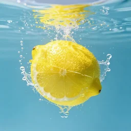 lemon, splash underwater! photoshop edit, golden ratio