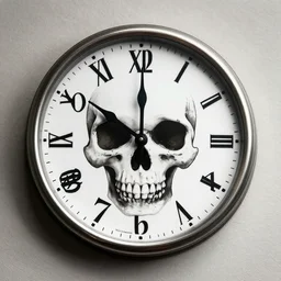 skull clock