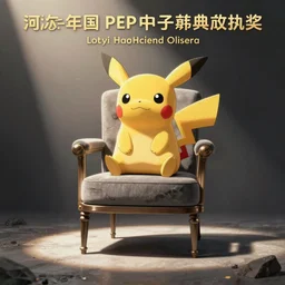 professionaly drawn cartoon pokemon that looks like a chair
