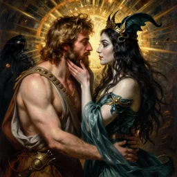 odysseus in love with witch circe, the odyssey, art by petrus christus